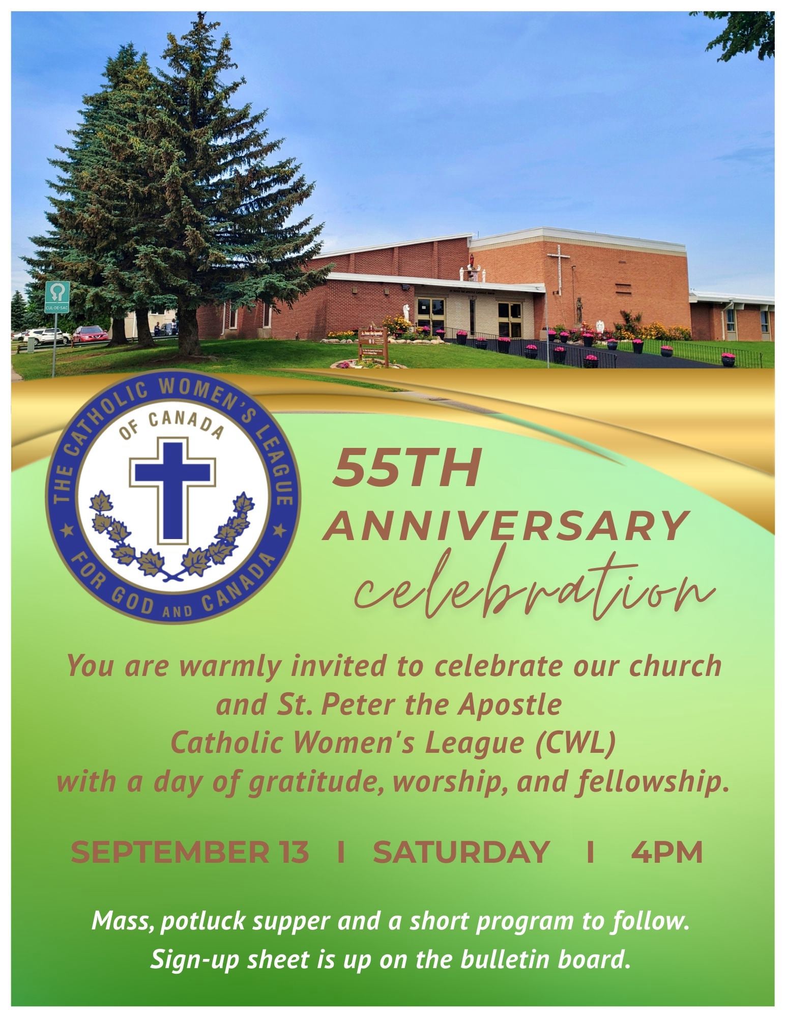 St Peter the Apostle Roman Catholic Church Anniversary
